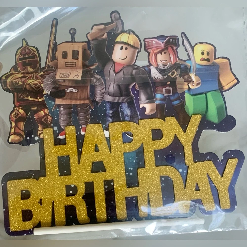 Roblox Happy Birthday Cake Topper